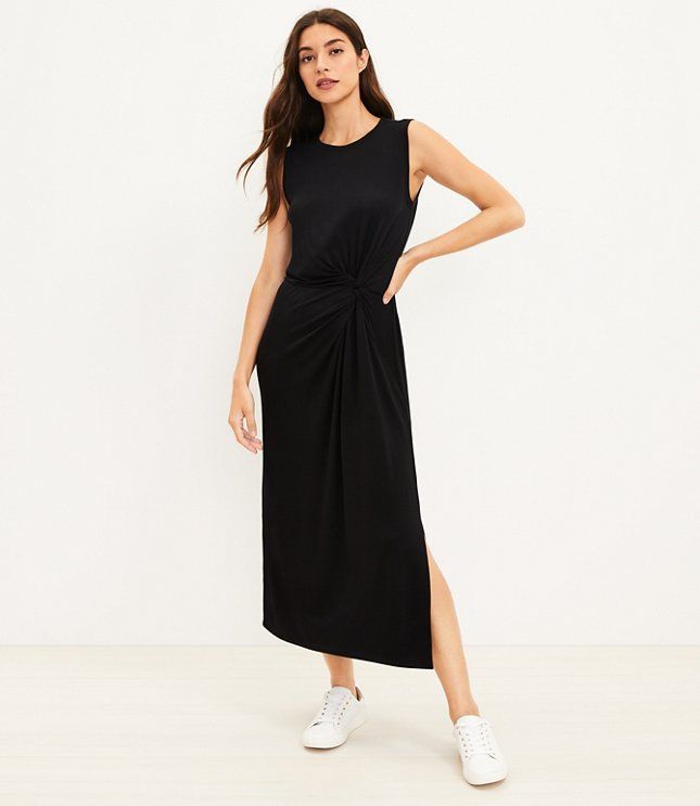 Lou & Grey Signaturesoft Lite Knotted Midi Dress | LOFT