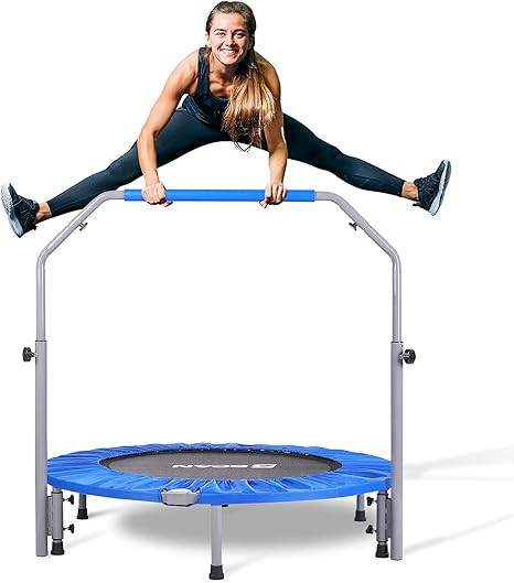 BCAN 40/48" Foldable Mini Trampoline Max Load 330lbs/440lbs, Fitness Rebounder with Adjustable Fo... | Amazon (US)