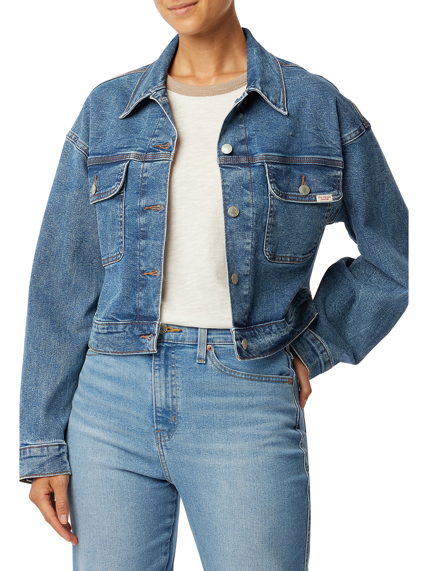 Levi Strauss Signature Women's Trucker Jacket - Walmart.com | Walmart (US)