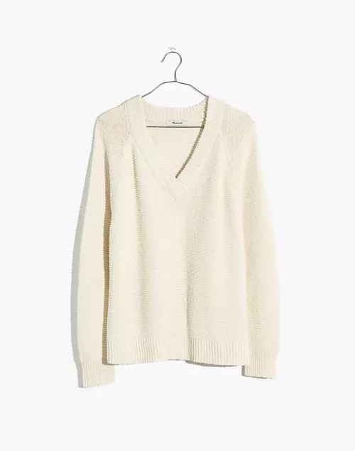 Arden V-Neck Crop Pullover Sweater | Madewell