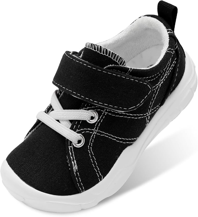BARERUN Kids Canvas Shoes Running Shoes for Girls Boys Wide Toe Box Barefoot Toddler Sneakers Gir... | Amazon (US)