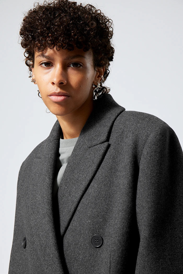 Alex Oversized Wool Blend Coat | Weekday