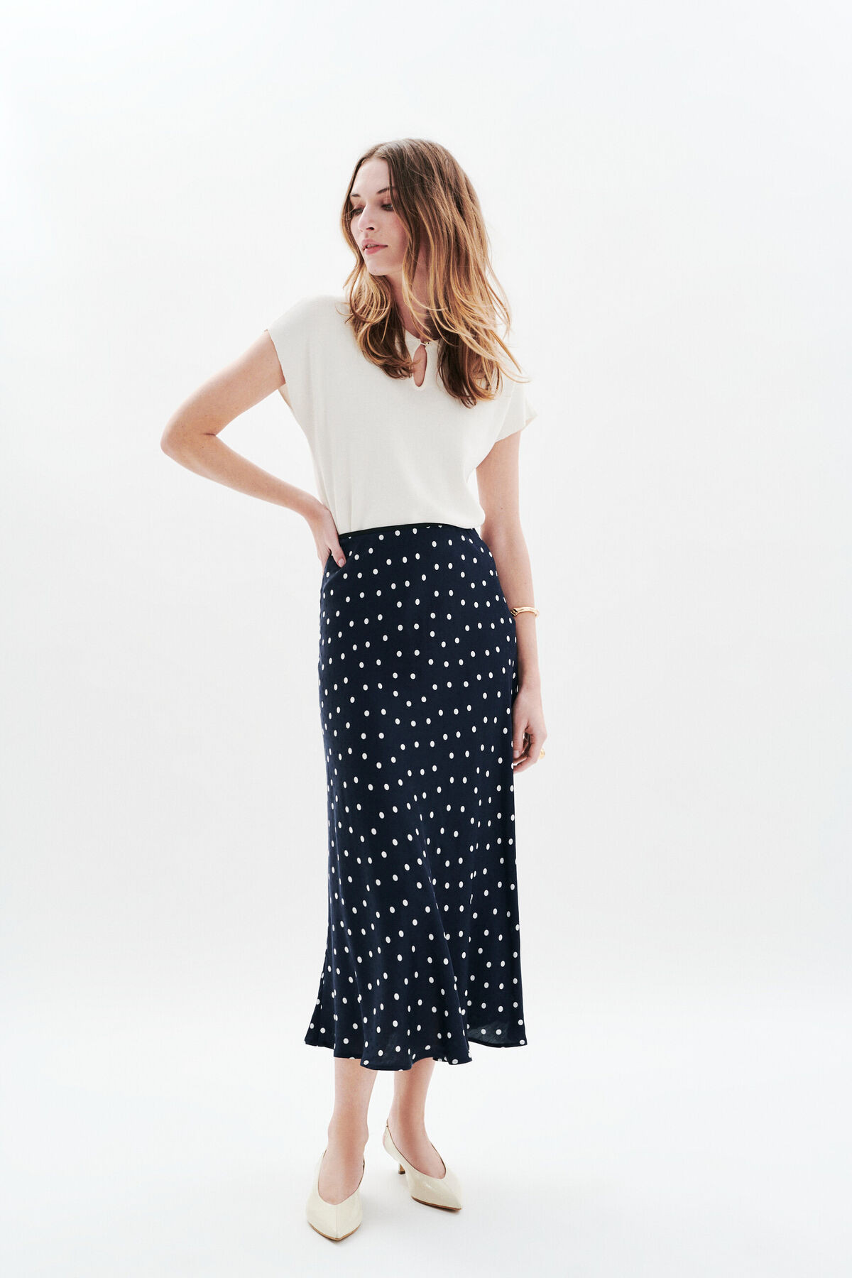 Jupe Jalentina2 bleu marine femme | Caroll