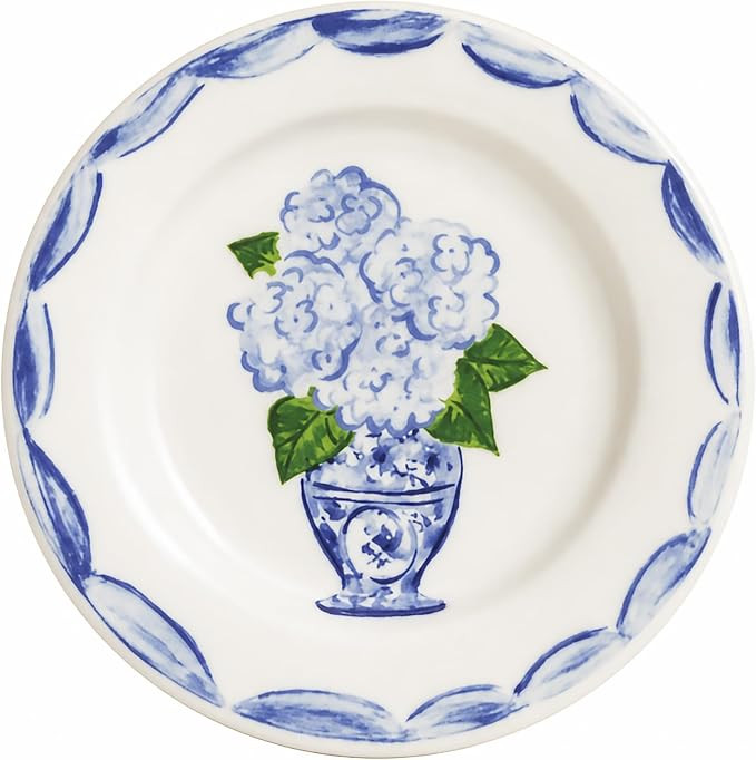 Mud Pie Ceramic Hydrangea Tidbit Plate | Amazon (US)