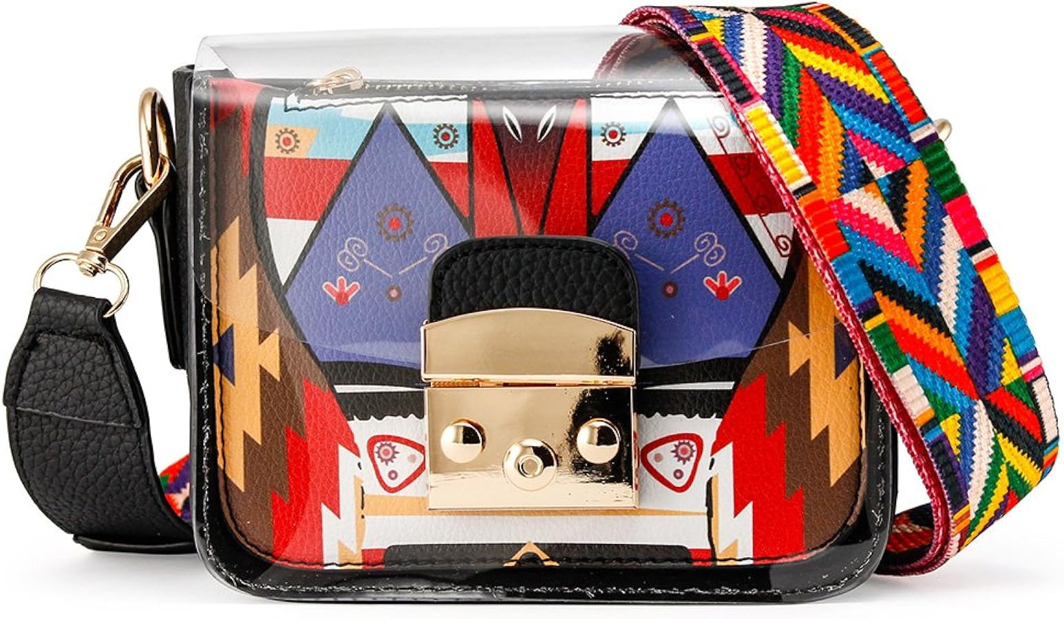 OCT17 Women Mini Transparent Plastic Crossbody Durable Summer Shoulder Bag Purse | Amazon (US)