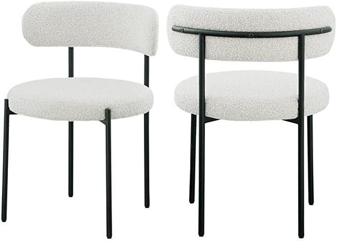 Meridian Furniture Beacon Collection Modern | Contemporary Boucle Fabric Upholstered Dining Chair... | Amazon (US)