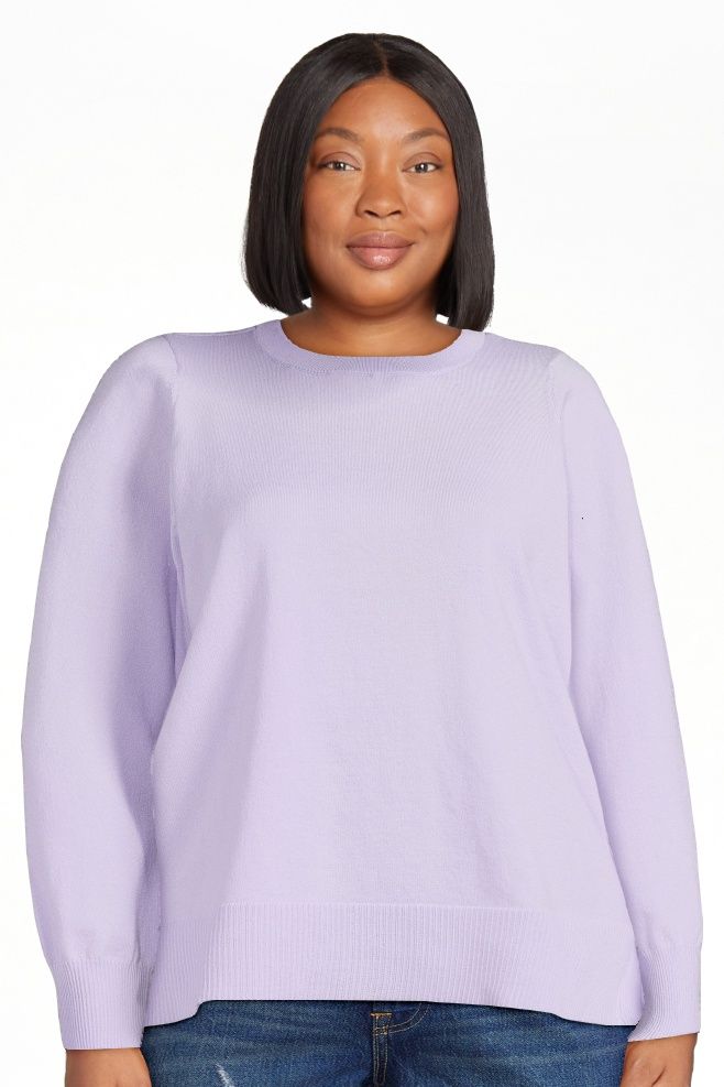 Time and Tru Women's Long Sleeve Pullover Crew Neck Sweater, Lightweight, Sizes XS-XXXL - Walmart... | Walmart (US)