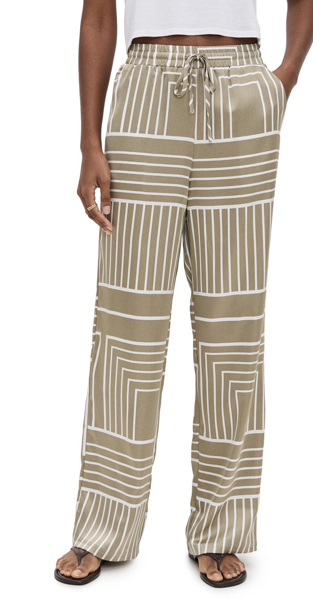 4th & Reckless Amira Trousers Sage Print M | Shopbop