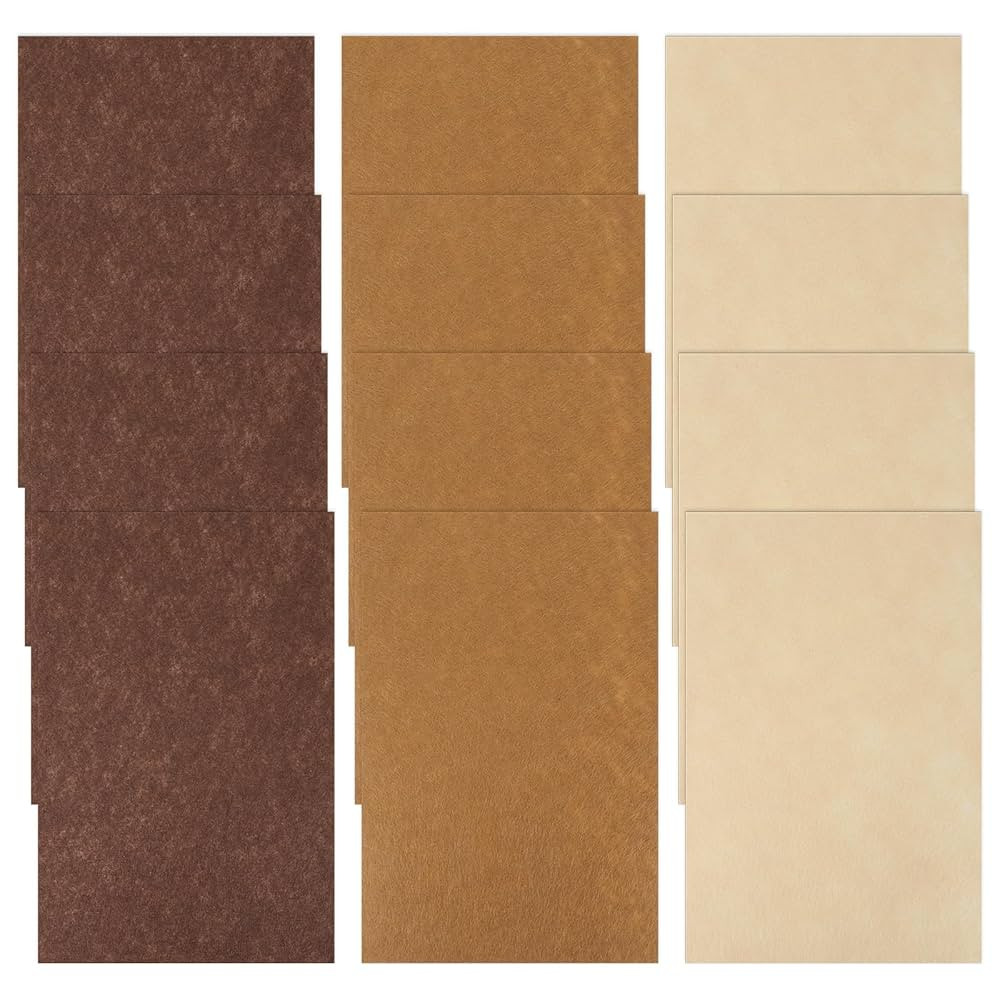 12 Pcs Felt Sheets, 7.8"×11.8" 1mm Thick Soft Felt Fabric Sheet 3 Assorted Brown Series Colors F... | Amazon (US)