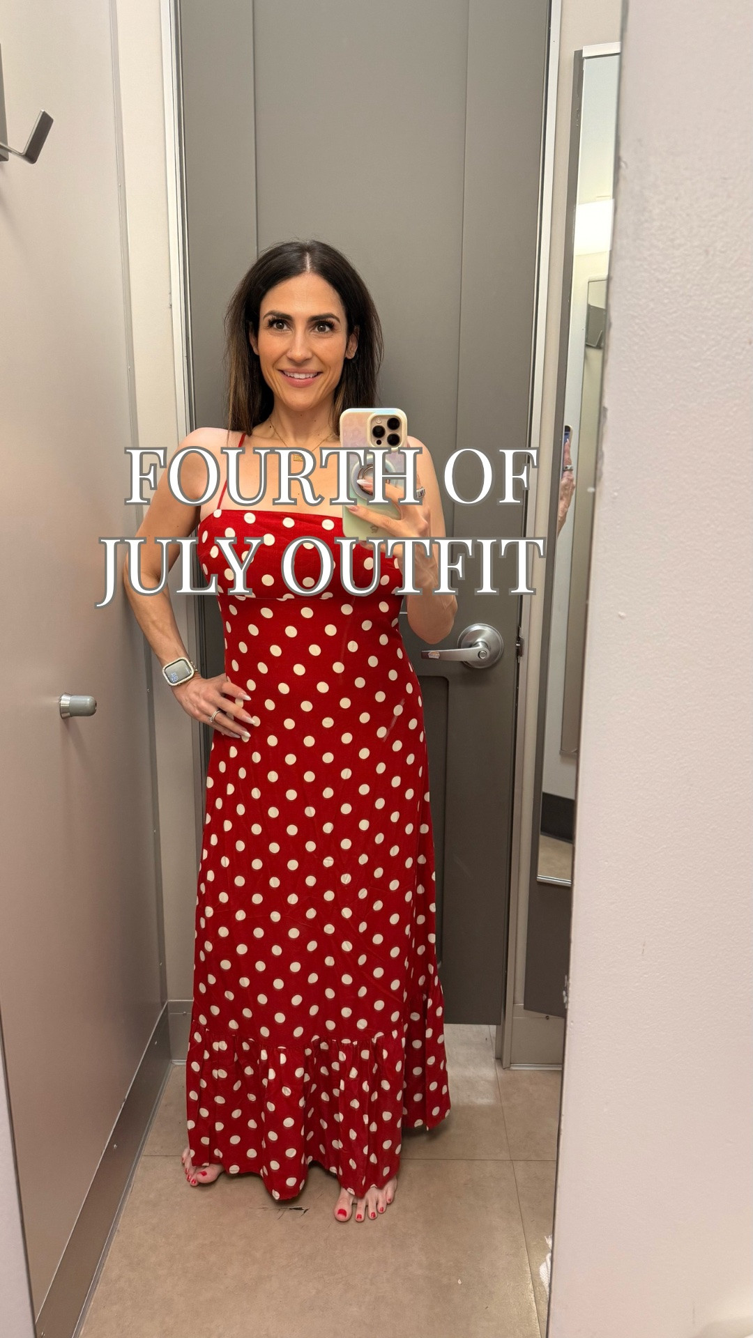 The easiest Fourth of July outfit ❤️🇺🇸

This red polka dot maxi dress is perfect for Fourth of July outfits, summer dresses, summer vacations, date night outfits, and beach vacation outfits.

The fit is so flattering without being clingy, and the print makes it feel timeless.

Wearing a Small

@Target

#LTKSeasonal #LTKOver40 #LTKootd