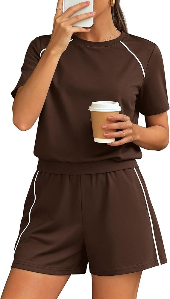 PRETTYGARDEN Shorts Sets Women 2 Piece Outfits Summer 2026 Matching Workout Athletic Clothing Cas... | Amazon (US)