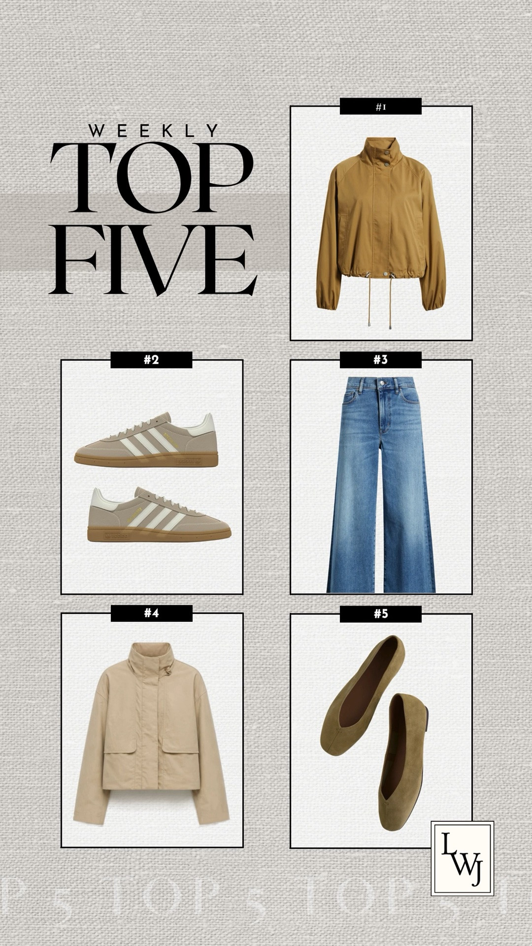 this week's top 5 bestsellers: 

1. rails blake jacket - on sale under $175, also linked to the plaid color on sale 
2. adidas handball spezial sneakers - now available in new colors, has some arch support
3. frame le slim palazzo jeans - flattering jeans, have stretch
4. lululemon always effortless jacket -water & wind-resistant
5. madewell greta glove flats - an everyday flat, 25% off for insiders (it's free to sign up)!

fall staples on sale / madewell insider event / madewell sale / under $100 / designer jeans on sale

#LTKSeasonal