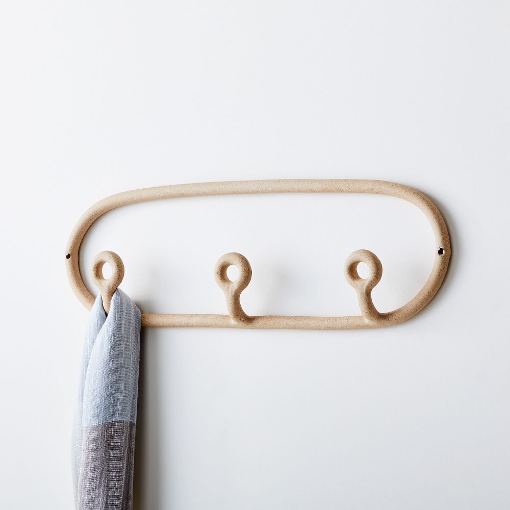 Virginia Sin Trio Ceramic Coat Rack, Speckled | West Elm (US)