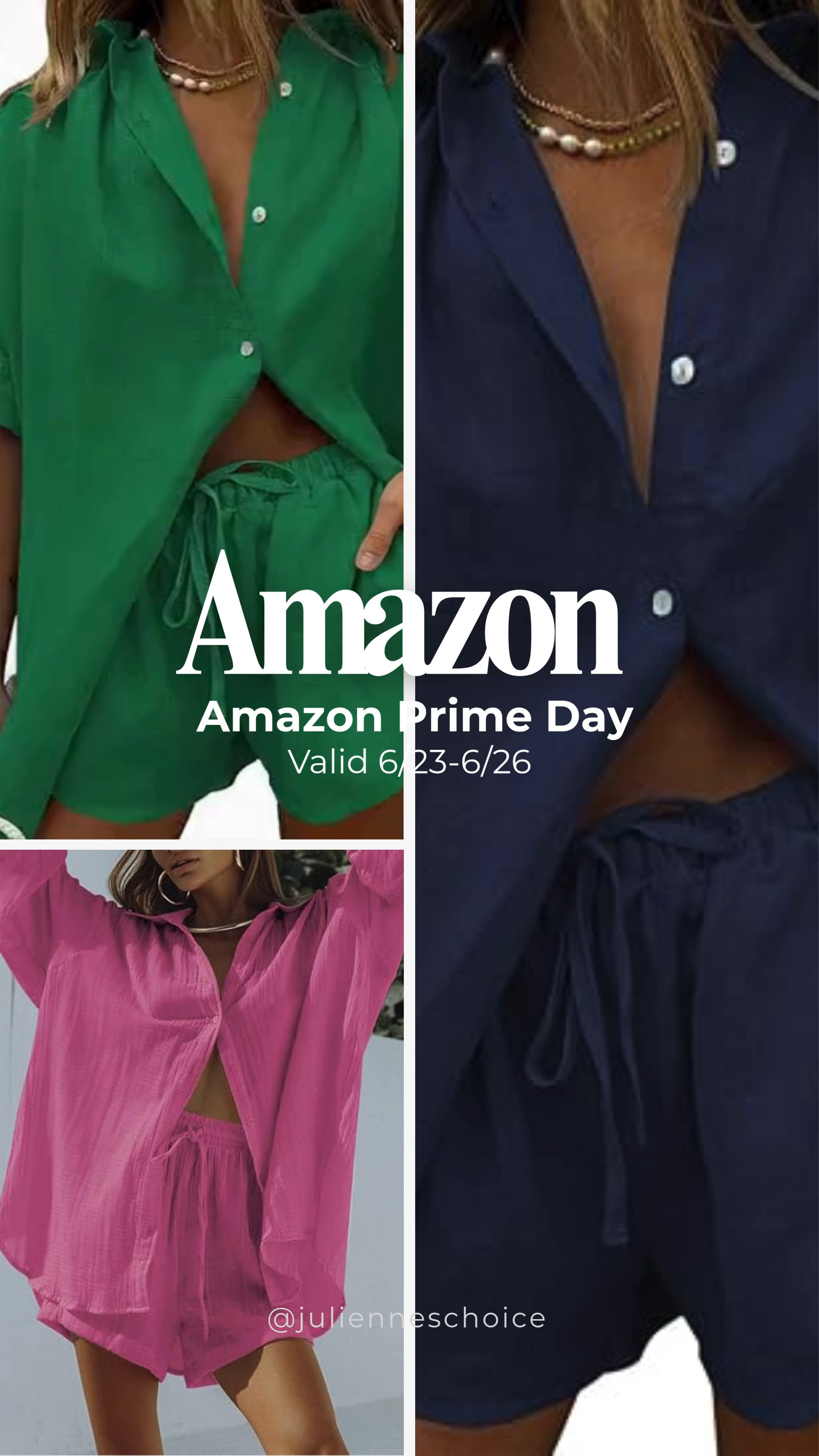 Amazon Prime Day
6/23–6/26

Fashion • Beauty • Home • Kitchen • Tech
Millions of exclusive deals for Prime members.✨julienneschoice 


#AmazonPrimeDay
#PrimeDayDeals
#AmazonFashion
#FashionFinds
#SummerStyle
#ChicStyle
#WardrobeEssentials
#LTKStyle
#LTKFashion
#LTKFinds
#AmazonFavorites
 

 #LTKootd #LTKSaleAlert #LTKTravel