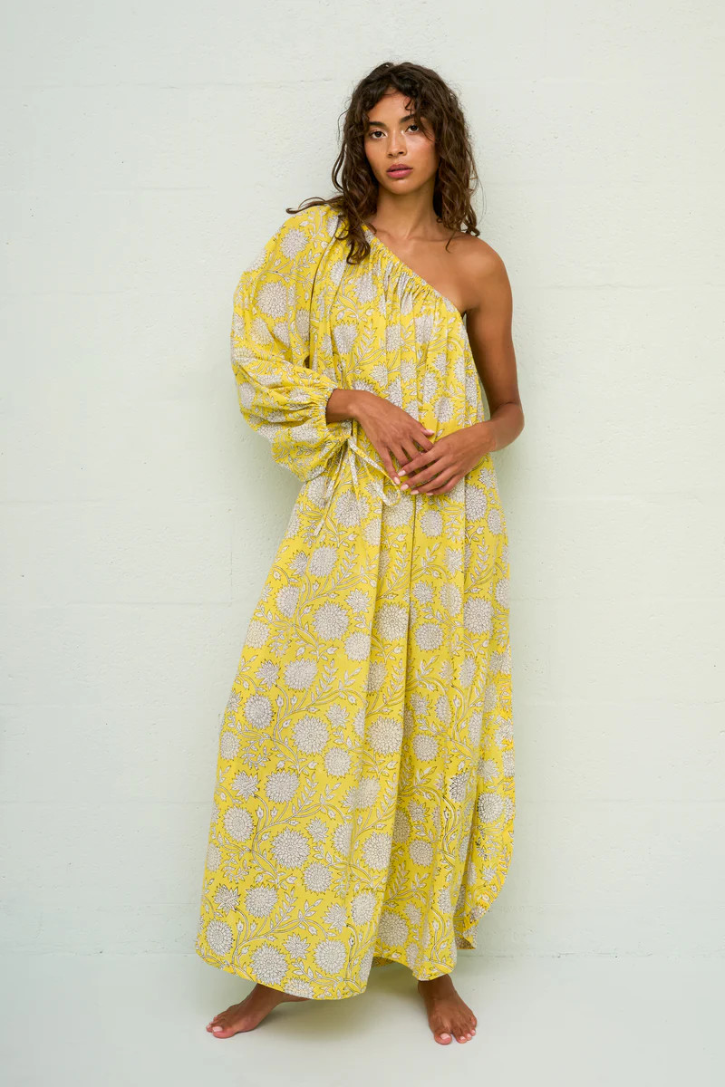 Block Print One Shoulder Dress | pītusa