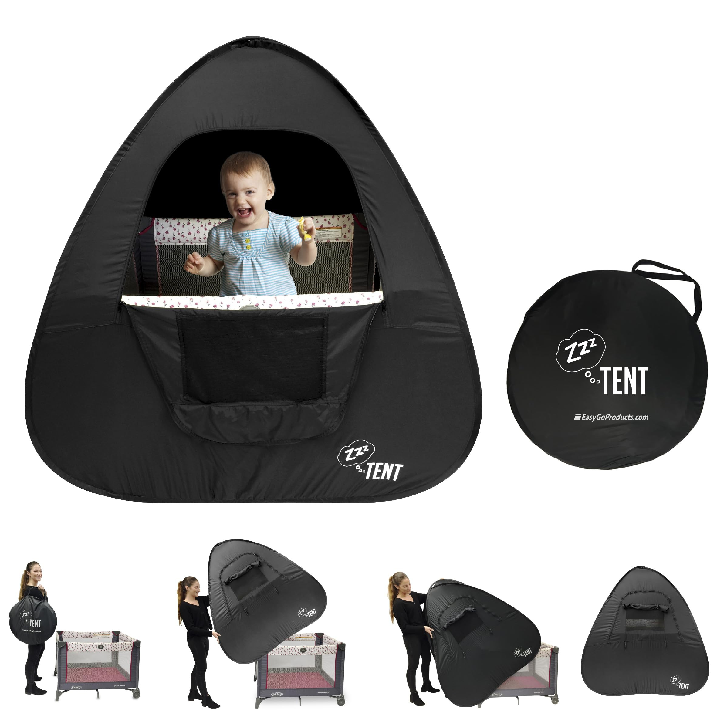 EasyGo Product ZZZ PlayPen Sleeping Canopy Cover Instant Tent – Great at Home and Travelling - ... | Amazon (US)