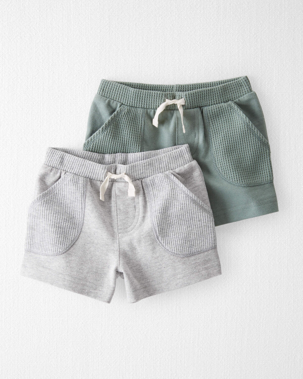 Baby 2-Pack Organic Cotton Waffle Knit Shorts - Little Planet | Carter's | Carter's Inc