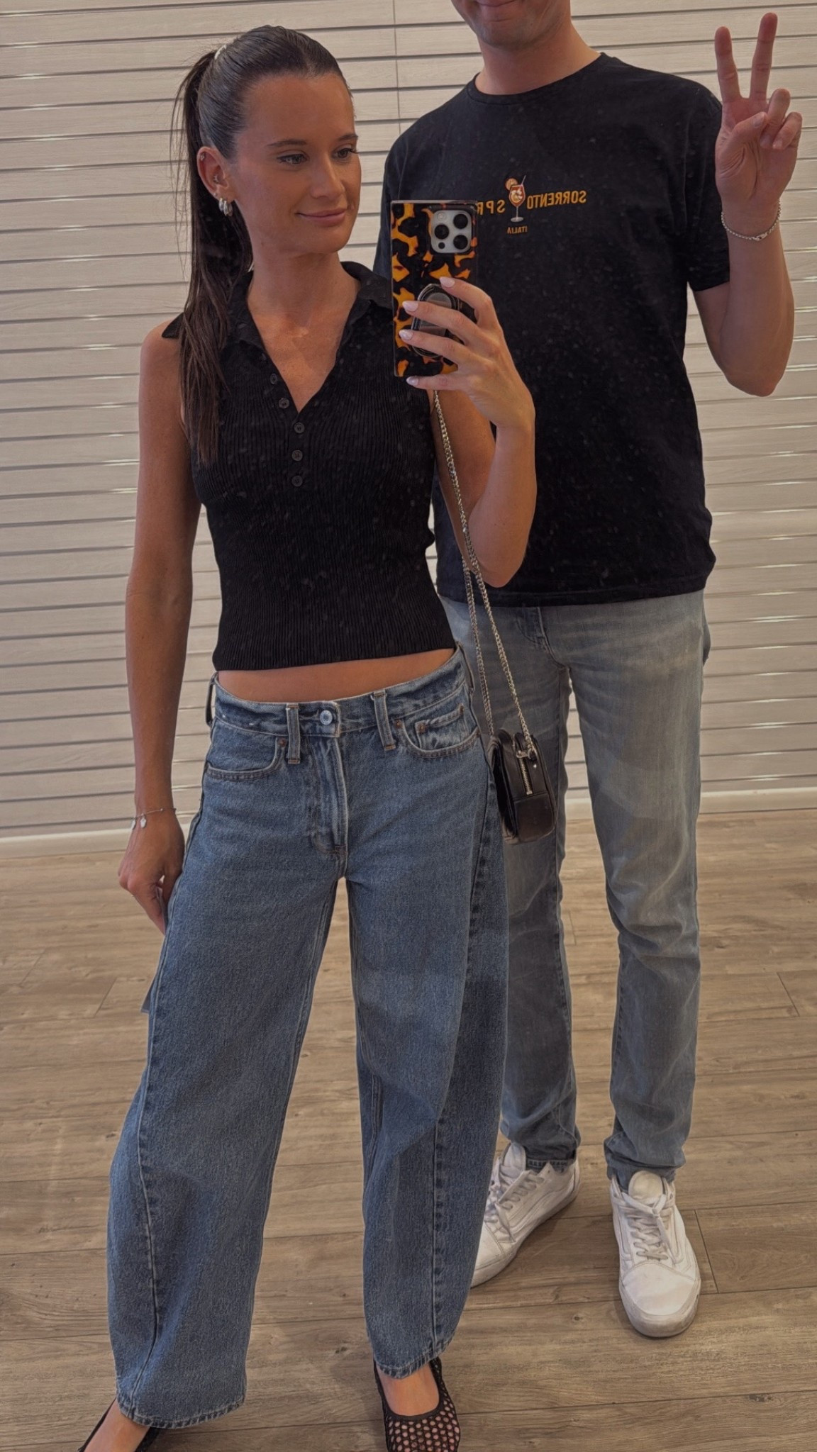 Barrel jeans | polo top | flats | summer outfit | casual | date night | work wear | business casual | denim | black | minimal | Abercrombie 

#LTKSummerEdit #LTKWorkwear #LTKSeasonal