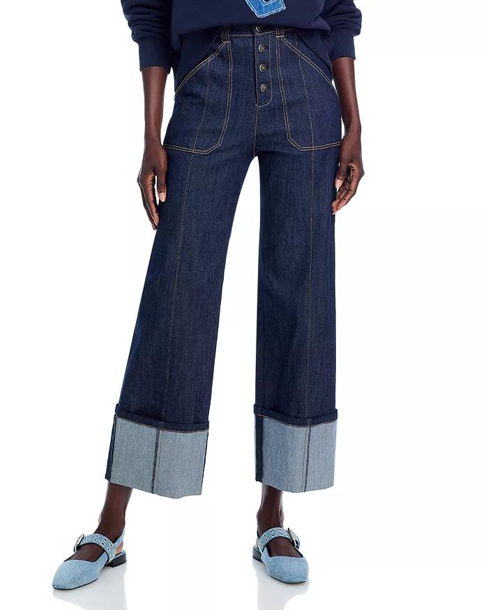 Cinq &agrave; Sept Benji High Rise Cuffed Jeans in Indigo Back to results -  Women - Bloomingdale... | Bloomingdale's (US)