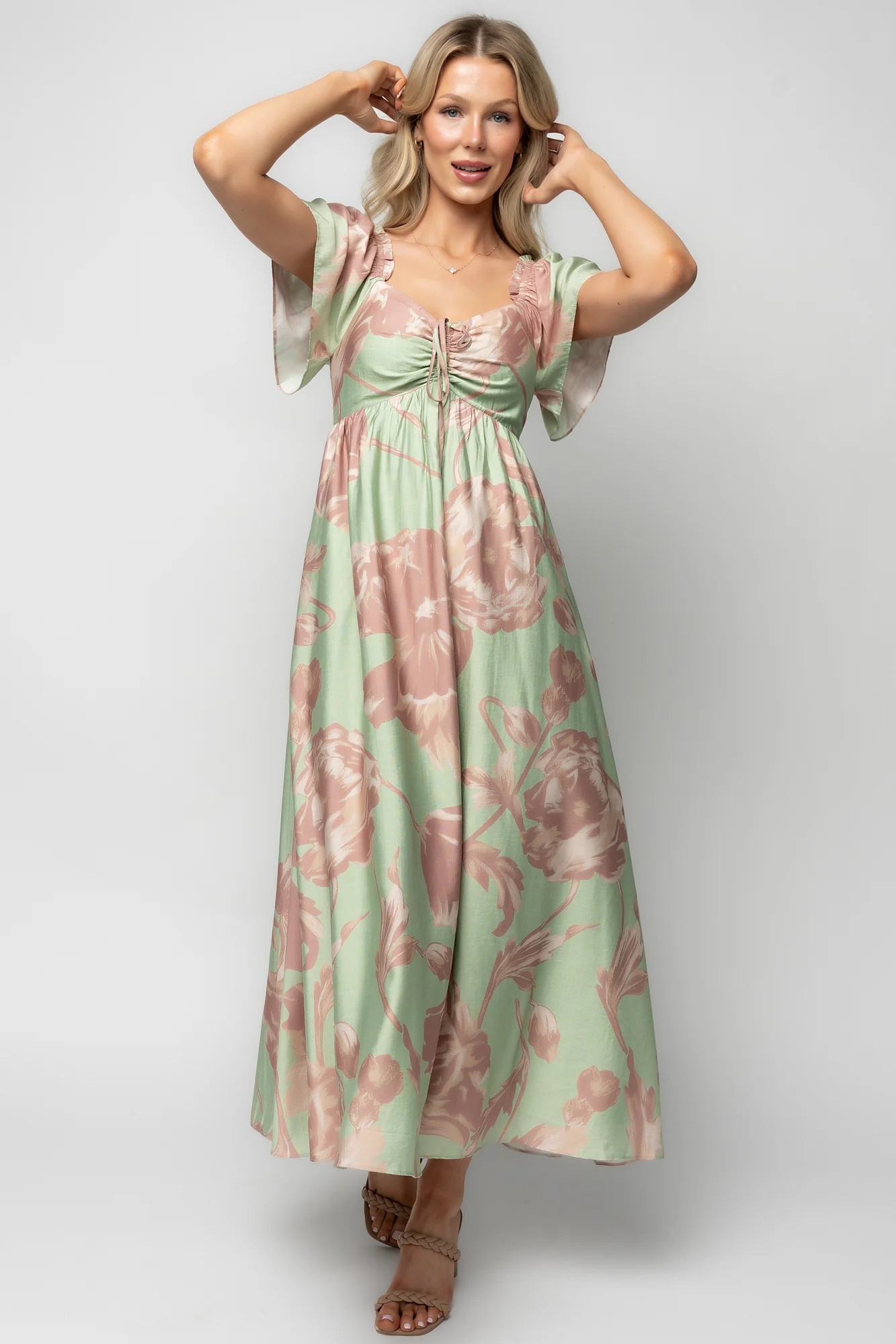 Eliana Maxi Dress | Sage + Rose Floral | Baltic Born