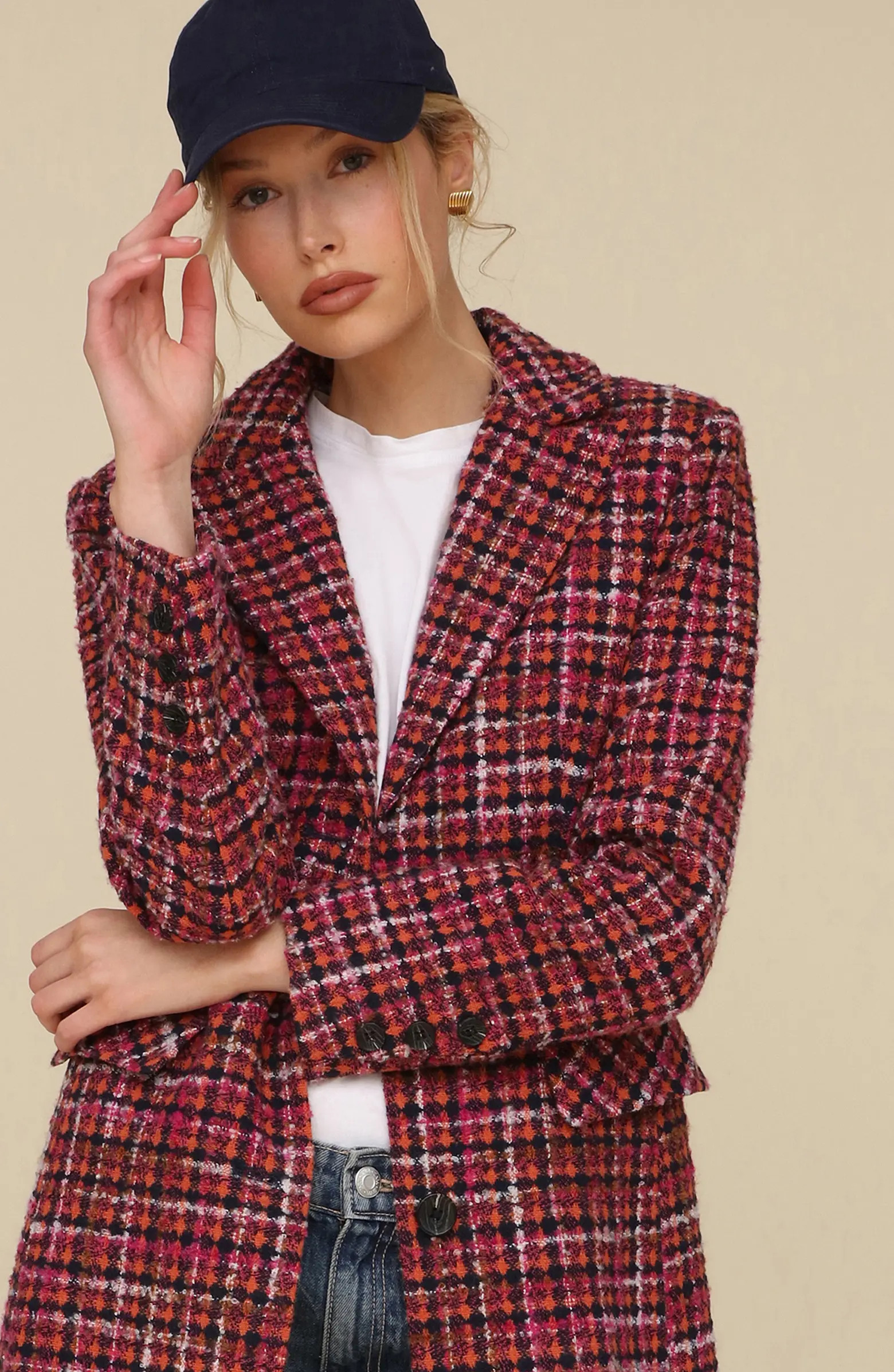 Single Breasted Tweed Maxi Coat | Nordstrom