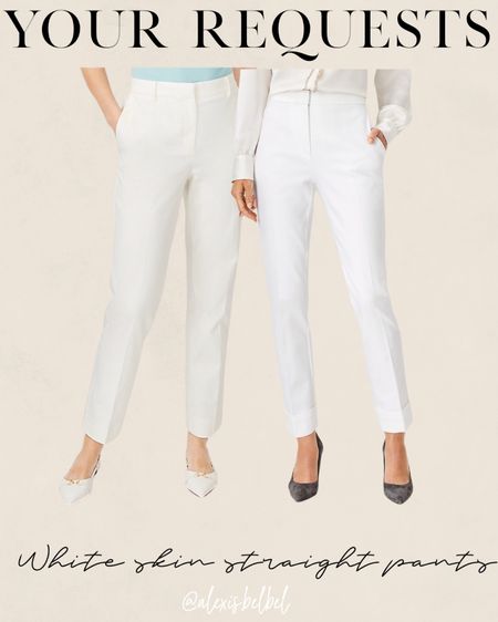 White slim straight pants for work 

#LTKfindsunder100 #LTKfindsunder50 #LTKworkwear