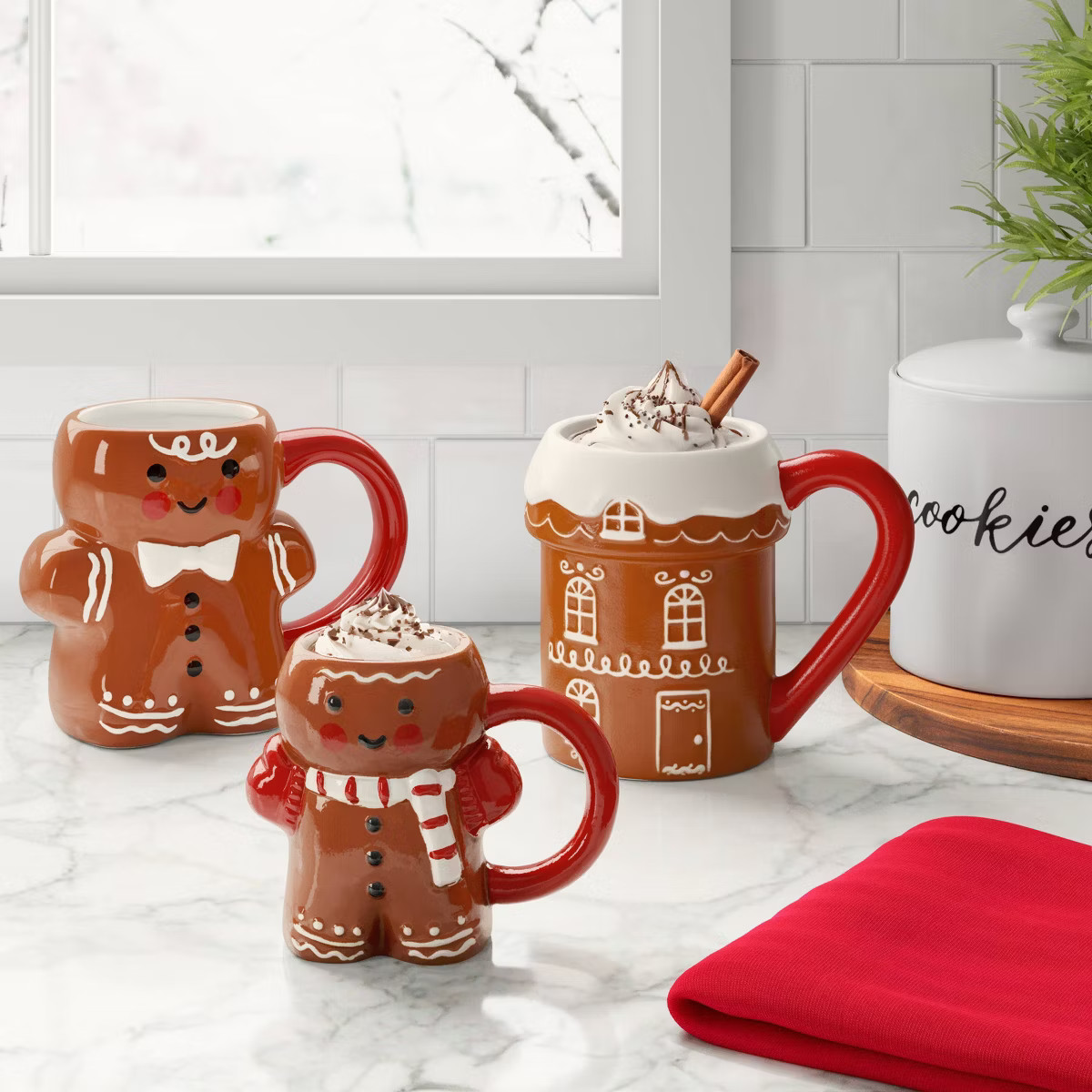 5 fl oz Christmas Stoneware Figural Gingerbread Man Mini Mug - Wondershop™ | Target