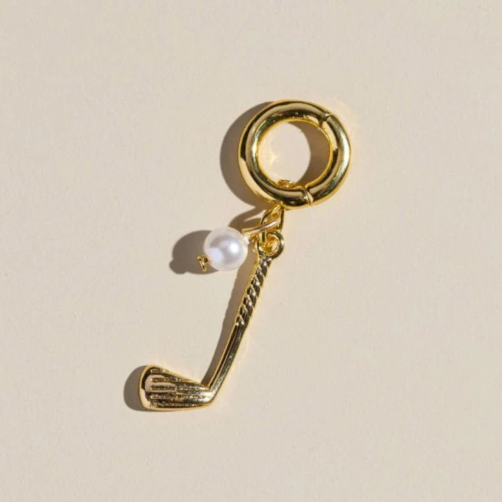 Golf Club Charm | Nickel and Suede
