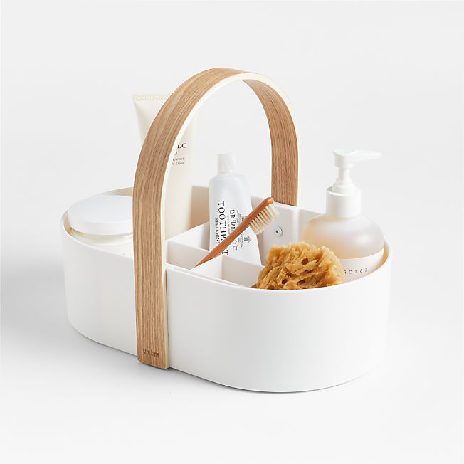 Umbra Bellwood White Utility Caddy | Crate & Barrel | Crate & Barrel