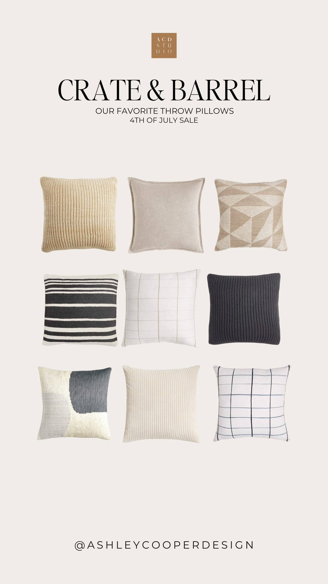Some of our favorite pillows for Crate & Barrel’s Summer Sale. 

#LTKSaleAlert #LTKSummerSales #LTKHome