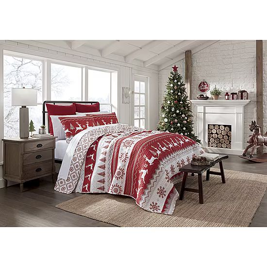 North Pole Trading Co. Holiday Stripe Quilt Set | JCPenney