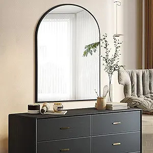 NUTTUTO 20"x28" Arched Mirror, Arched Wall Mirror, Arched Bathroom Mirror, Mantel Mirror, Wall-Mo... | Amazon (US)
