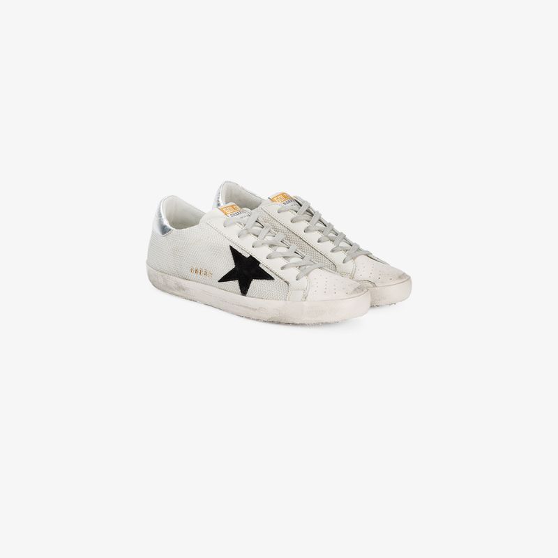 Golden Goose Deluxe Brand White Superstar mesh sneakers | Browns Fashion