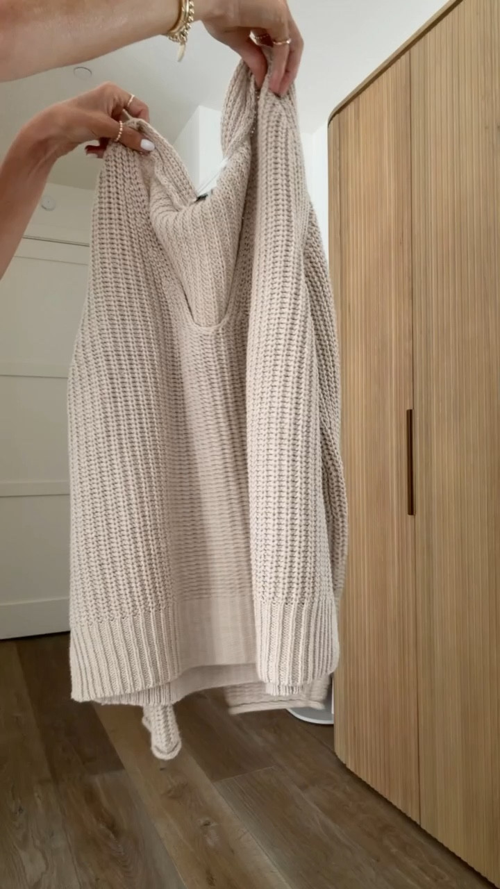 Neutrals lover dream! I absolutely love this knit sweater. I’m just shy of 5-7” wearing the size small and XS pants from @Target ! 

#LTKOver40 #LTKSeasonal #LTKootd