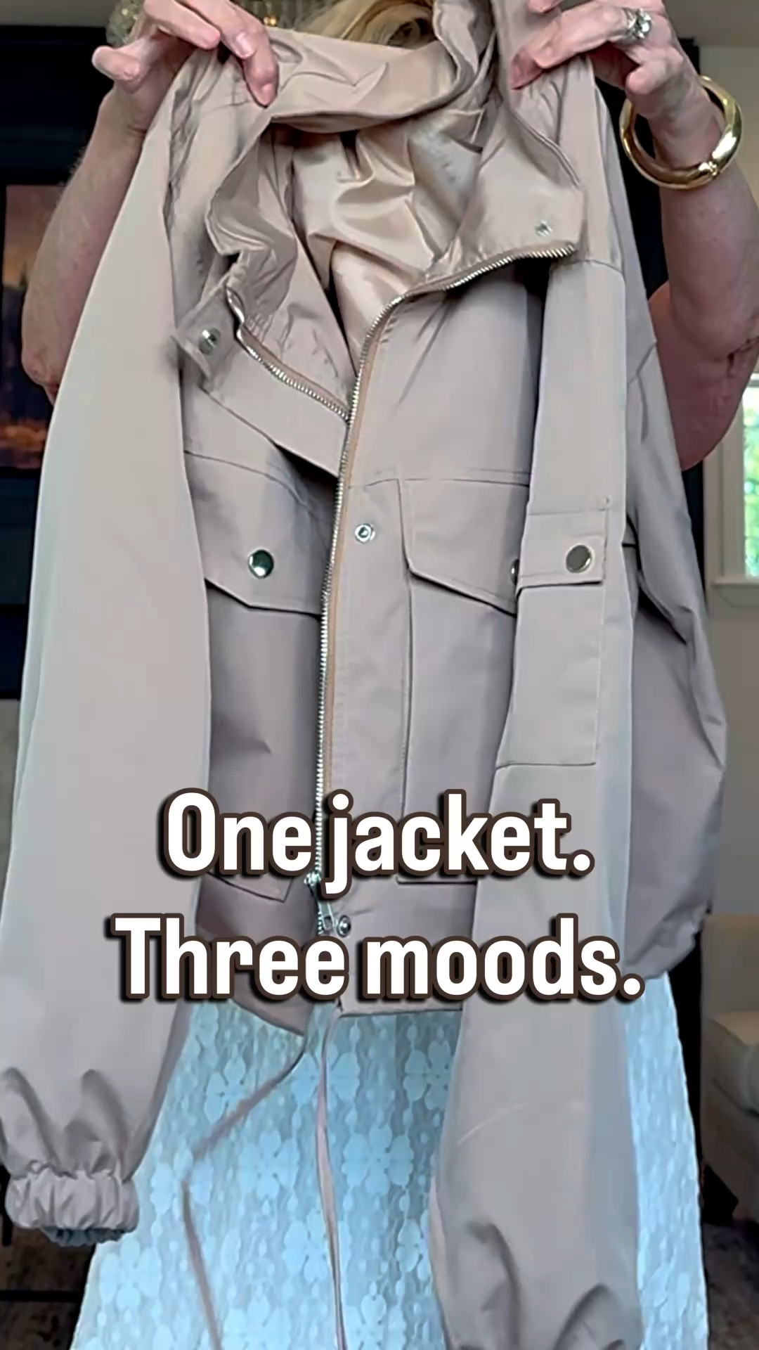 The jacket that pulled everything together 🤎

Styling one lightweight bomber jacket three completely different ways for spring and summer — from a soft, feminine skirt, sporty green pants to a pretty pink eyelet pants. This is the kind of layering piece that instantly makes outfits feel modern, polished, and finished without trying too hard.

Linked:
• brown bomber jacket
• cream skirt (similar)
• blue striped top
• green pants (mine are an older pair, so I have linked a number of alternatives with the same level of polish) ￼
• woven handbag (similar)
• neutral sandals
• everyday jewelry
• elevated casual outfit pieces
• spring layering staples
• chic over 50 style essentials