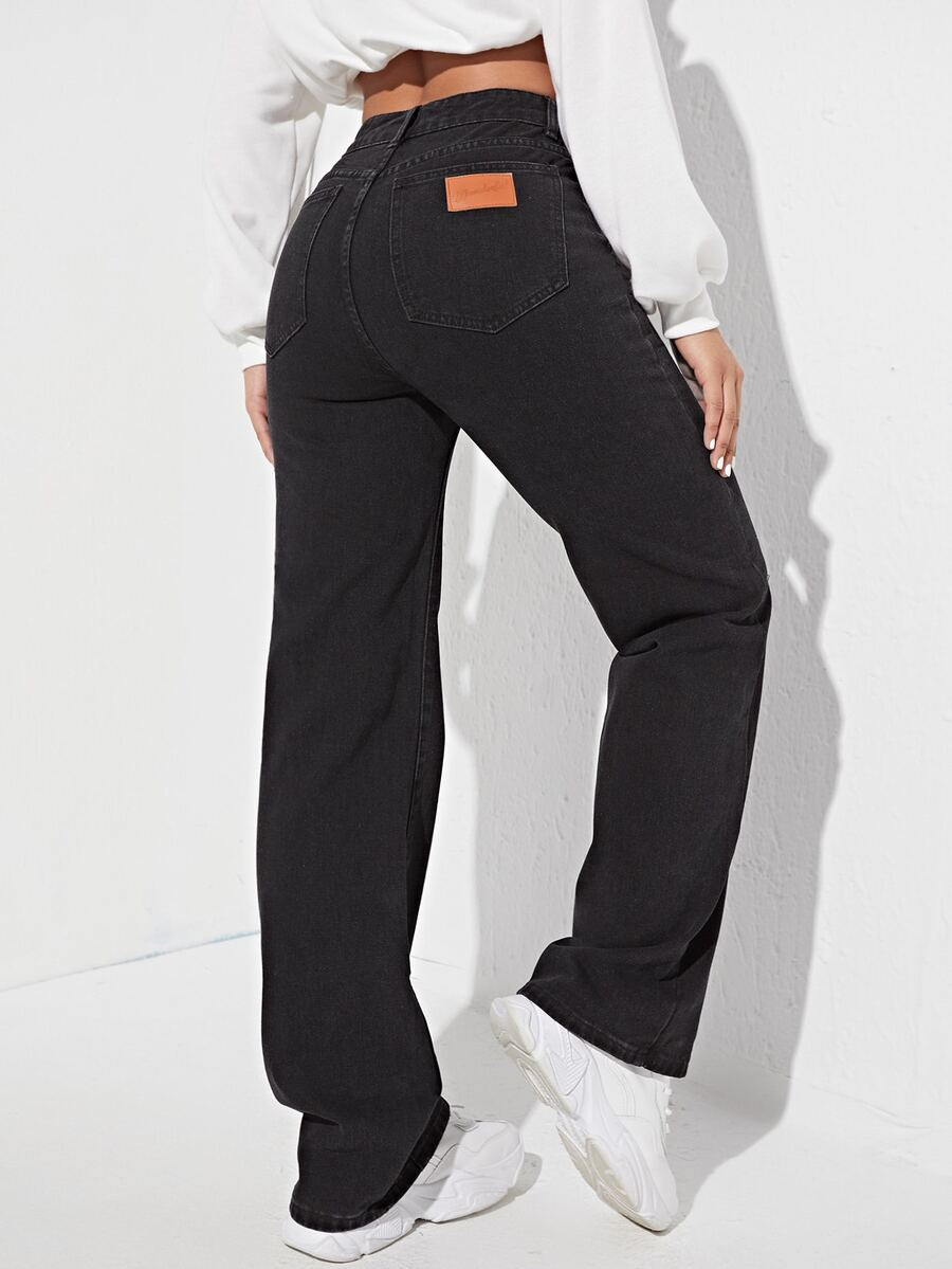 High Waist Patched Detail Wide Leg Pants
   
      SKU: sw2108091786824312
          (1000+ Revie... | SHEIN