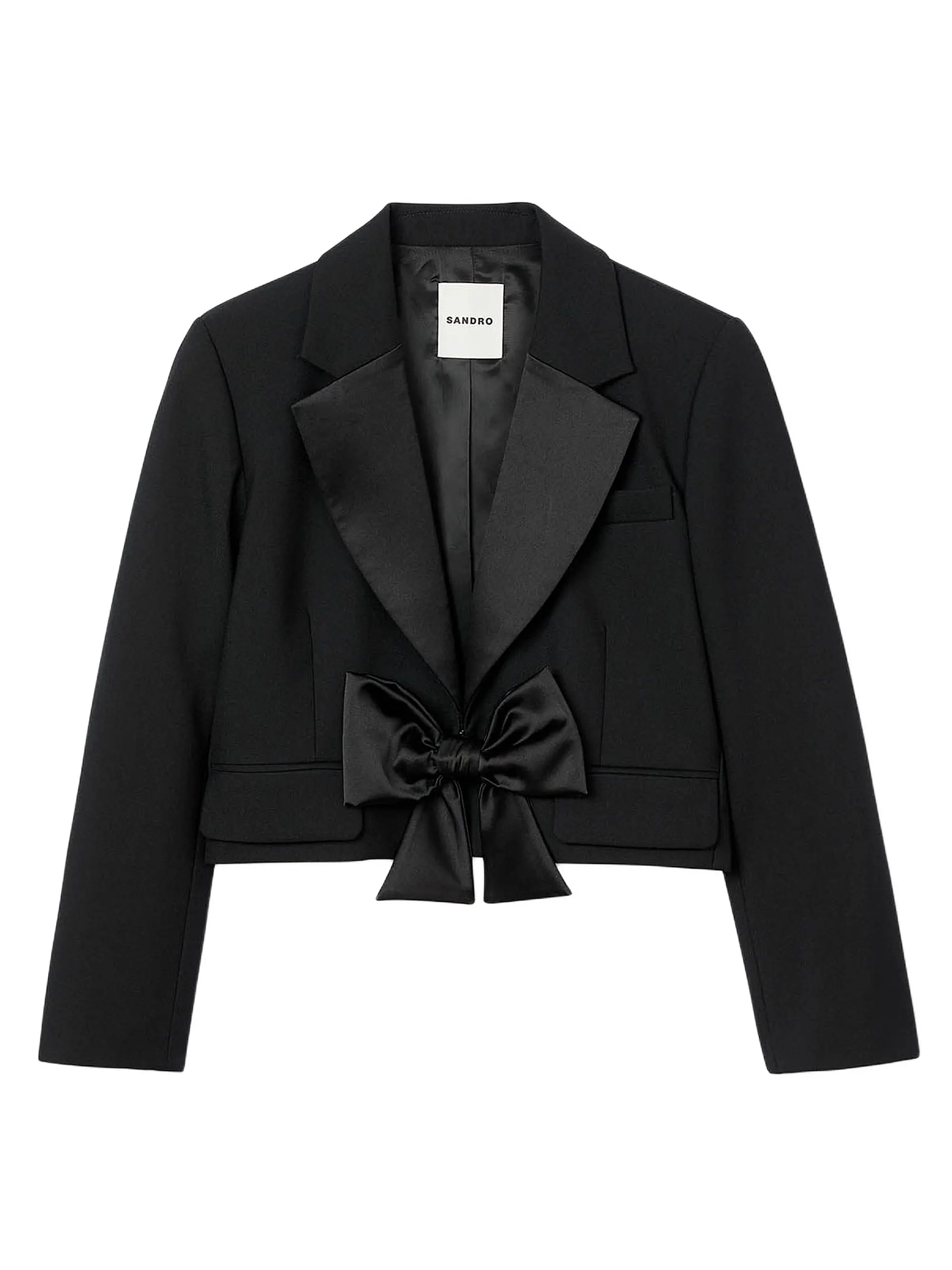 Short Satin Bow Jacket | Saks Fifth Avenue