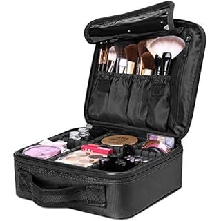 Travel Makeup Train Case Makeup Cosmetic Case Organizer Portable Artist Storage Bag 10.3'' with A... | Amazon (US)