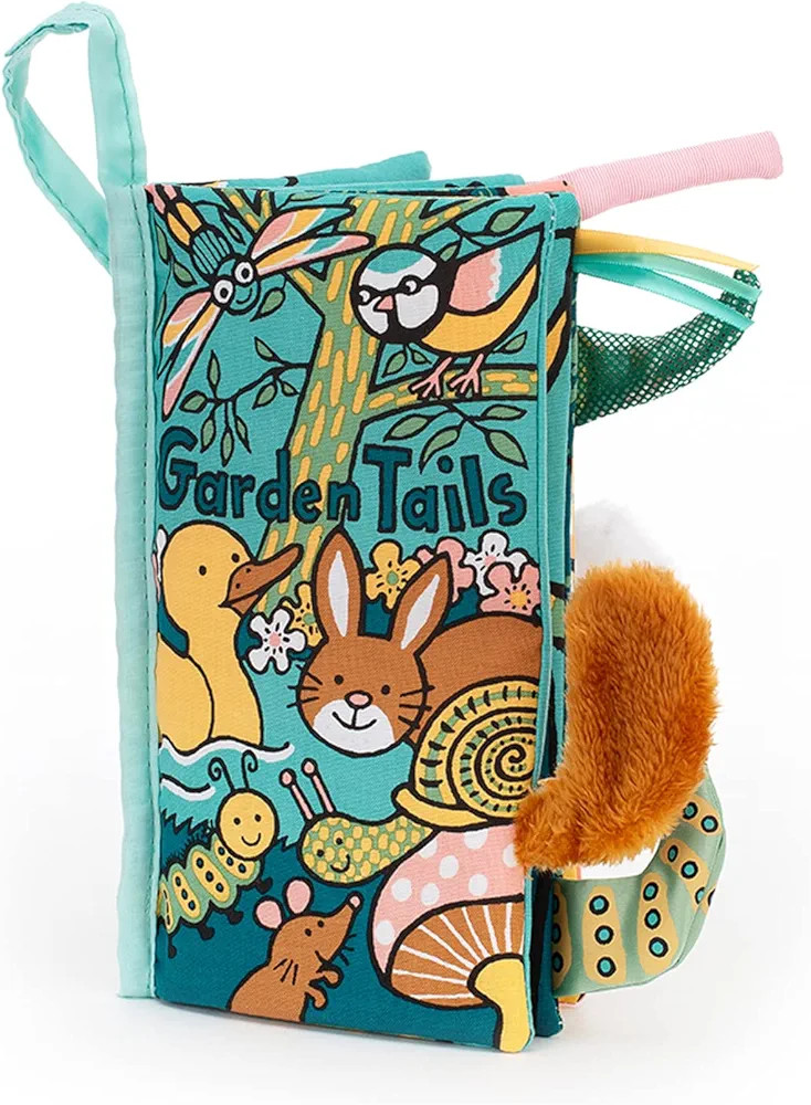 Jellycat Garden Tails Soft Fabric Book for Baby | Amazon (US)