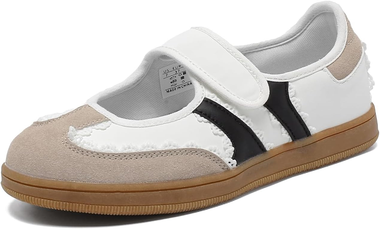 Lxuan Women's Retro Lace Decor Loafers Sneakers, Comfortable Slip-On Flat Fashion Walking Shoes | Amazon (US)