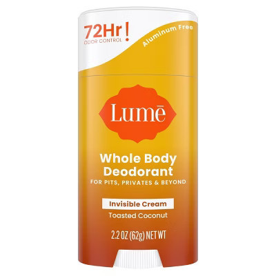 Lume Whole Body Women's Invisible Cream Stick Deodorant Toasted Coconut Scent - Aluminum-Free 2.2oz | Target