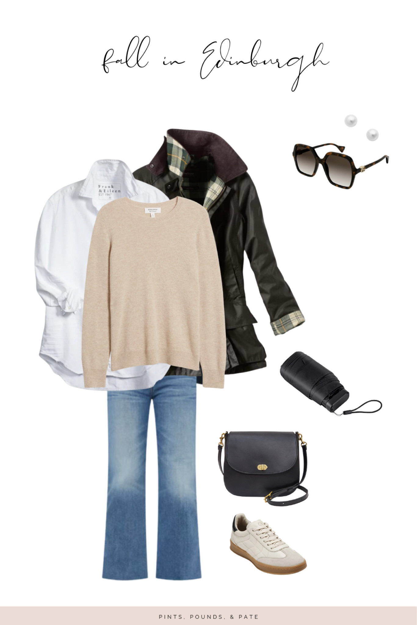 ✨🏴󠁧󠁢󠁳󠁣󠁴󠁿 Fall in Edinburgh outfit idea (also works here in the lovely Midwest, minus the umbrella) #travel #traveloutfit #scotland #edinburgh #whattowearscotland #europetravel