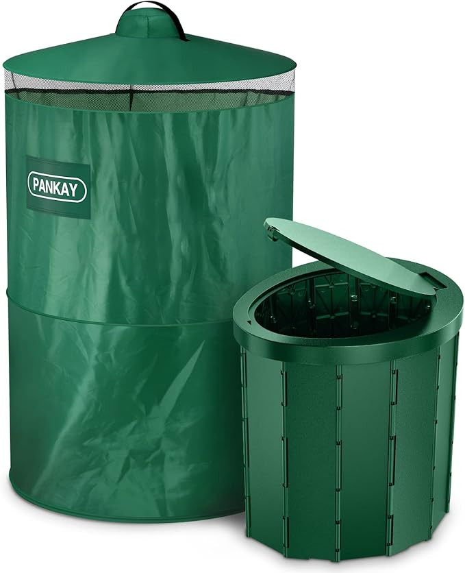 PANKAY Portable Toilet with Pop Up Privacy Tent, 2 in 1 Camping Toilet Portable Potty for Adults,... | Amazon (US)