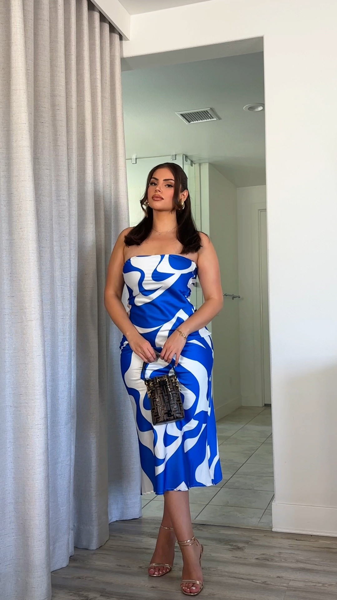 Back in LA🤍 get ready with me for a lunch/event! Wearing a size M in the dress 