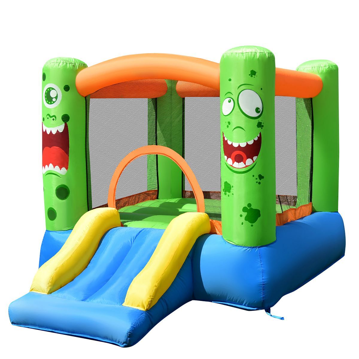 Costway Inflatable Bounce House Jumper Castle Kids Playhouse w/ Basketball Hoop & Slide | Target