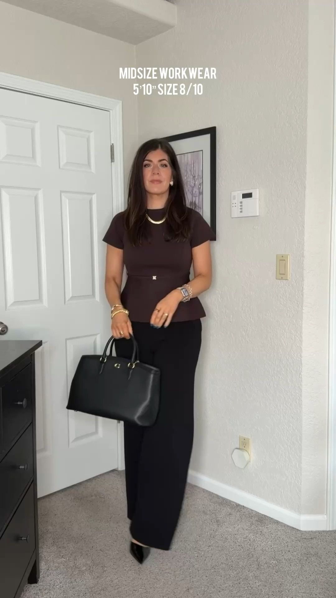 Midsize work inspo Peplum sweater-medium Wide leg trousers-29 curvy long

Workwear, office outfit, work pants, coach, work tops, midsize office attire, business, 

#LTKWorkwear #LTKOver40 #LTKMidsize