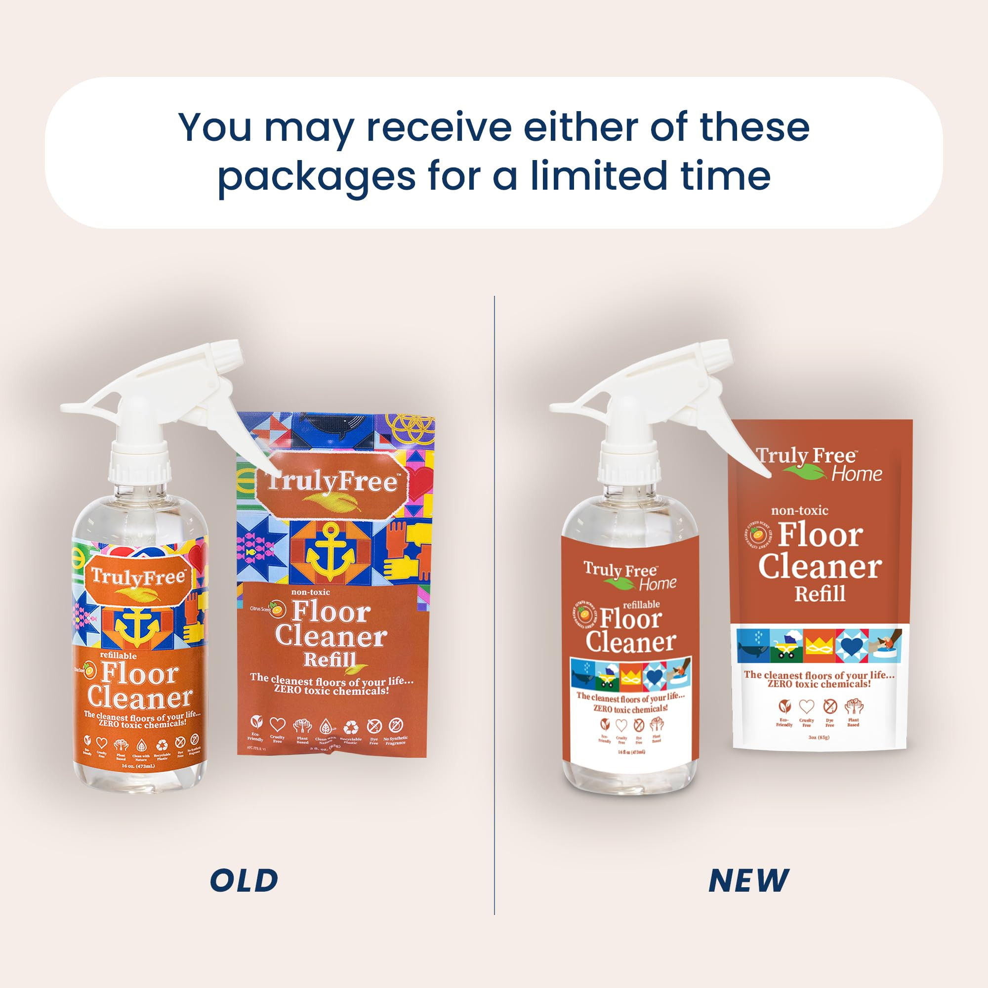 Floor Cleaner Kit - Plant-Based Mopping Solution (16oz Reusable Empty Bottle + Two Pouches, 3oz e... | Amazon (US)