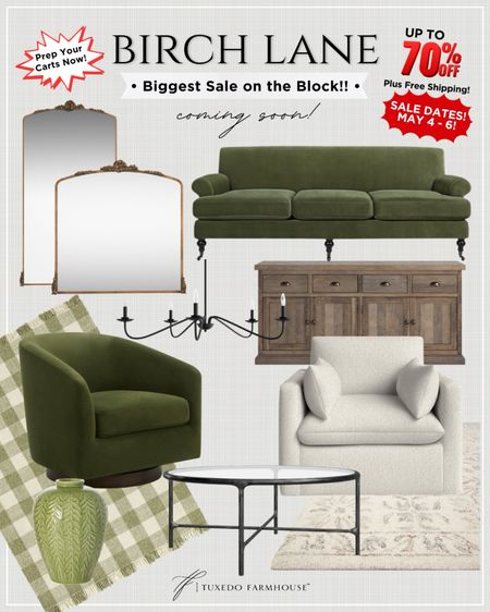 Birch Lane’s “Biggest Sale on the Block!” is happening soon! Fill your carts now with deals up to 70% off on your favorite living room furniture and decor! Plus free shipping! @BirchLane Sale Dates are May 4-6.

#birchlanepartner
#mybirchlane

#LTKstyletip #LTKsalealert #LTKhome