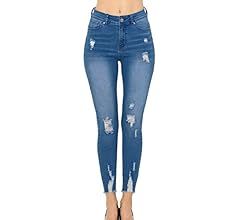 wax jean Women's High-Rise Destroyed Ankle Skinny Jeans | Amazon (US)