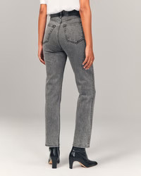 Women's Ultra High Rise Ankle Straight Jean | Women's Bottoms | Abercrombie.com | Abercrombie & Fitch (US)
